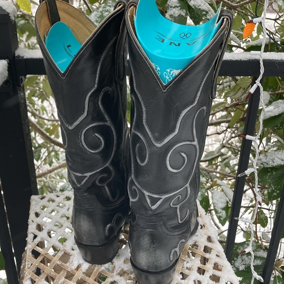 LANE Embossed black and Silver western boot - Picture 3 of 7